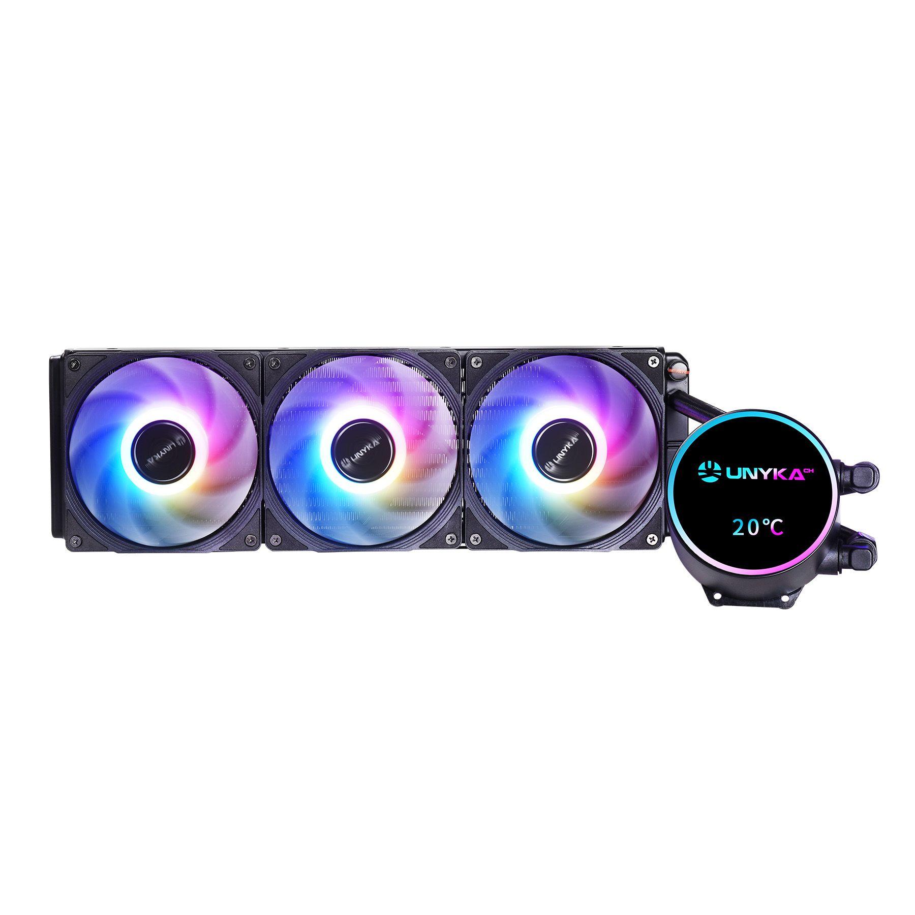 Kit de Refrigeração Líquida UNYKACH AquaStorm NEO 360 (12 cm - 1800 RPM - Azul, Vermelho, Verde - Preto), miniatura 2
