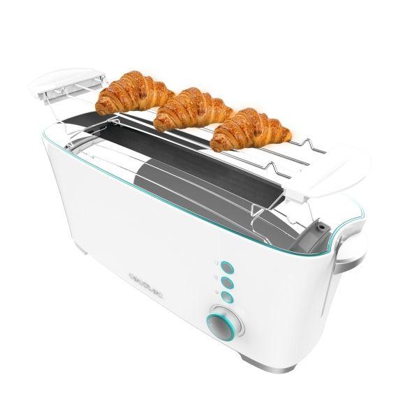 Torradeira CECOTEC Toast&Taste Extra W (1000 W - 2 fatias - Plástico - Branco)