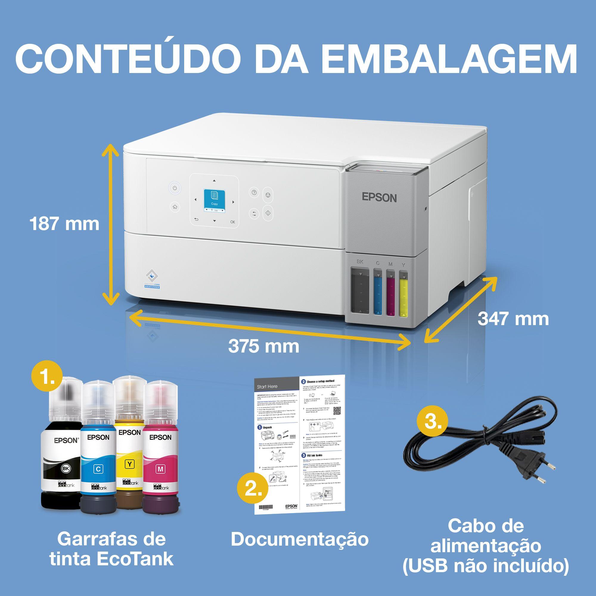 Impressora Multifunções EPSON EcoTank ET-2956 (A4 - Impressão a cores - 100 folhas - Branco) — miniatura 13