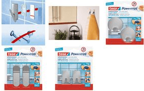 Gancho Adesivo TESA Powerstrips S (Redondo - Até 1 kg - Inox)