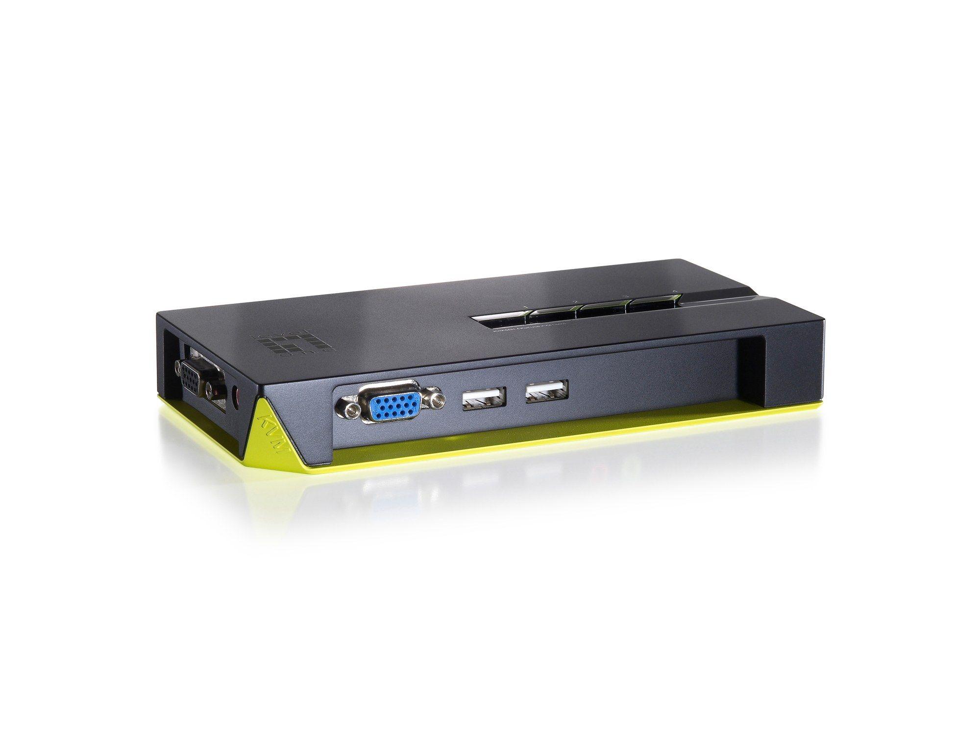 Switch KVM LEVELONE KVM-0422 (Preto e Verde)