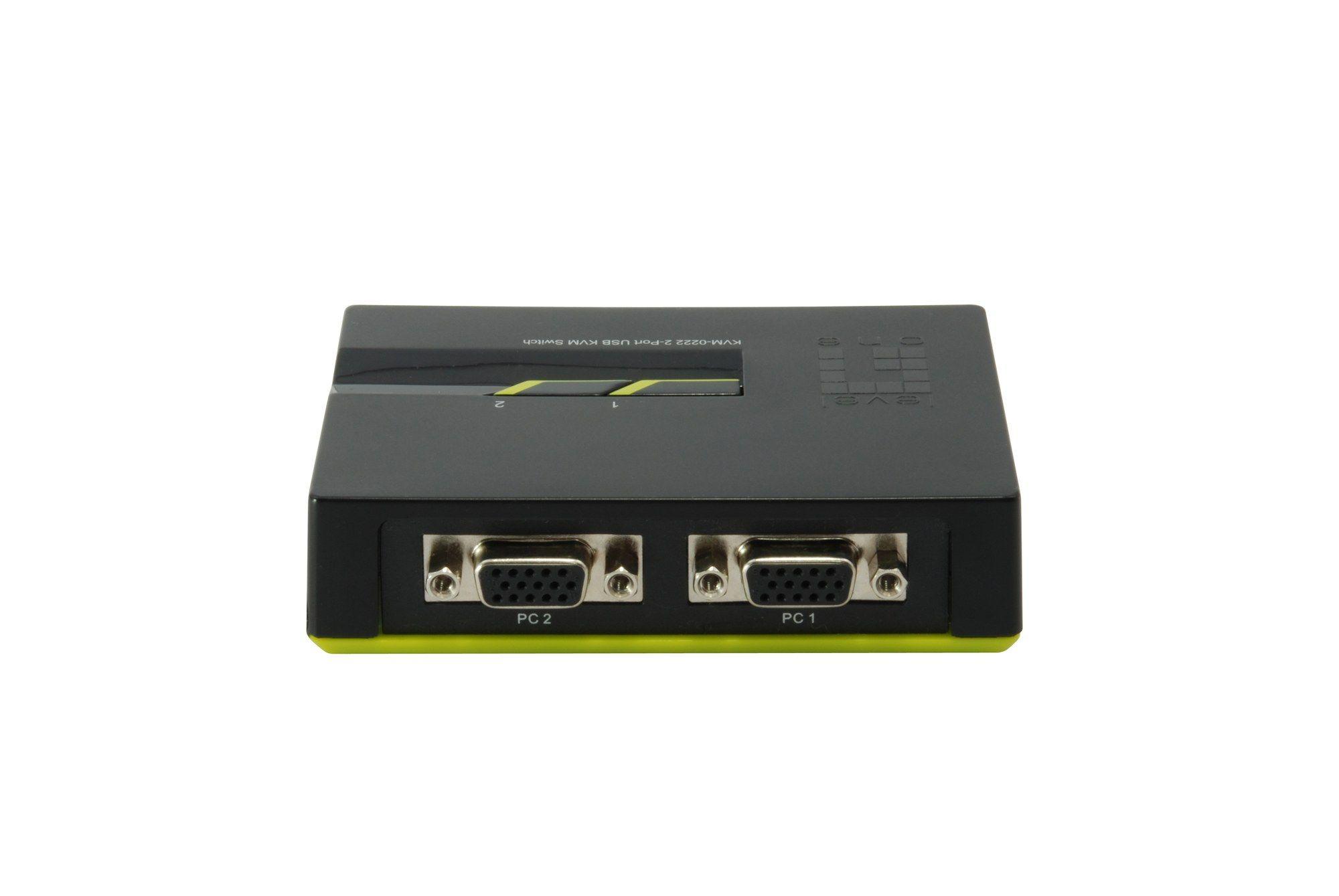 Switch KVM LEVELONE KVM-0222 (Preto e Verde) — miniatura 2