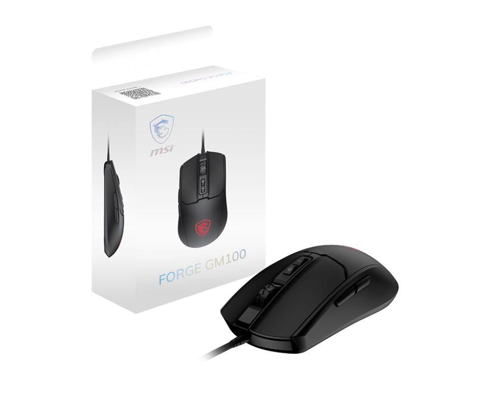 Rato MSI Forge GM100 (Ambidestro - 6400 DPI - Ótico - Preto) — miniatura 5