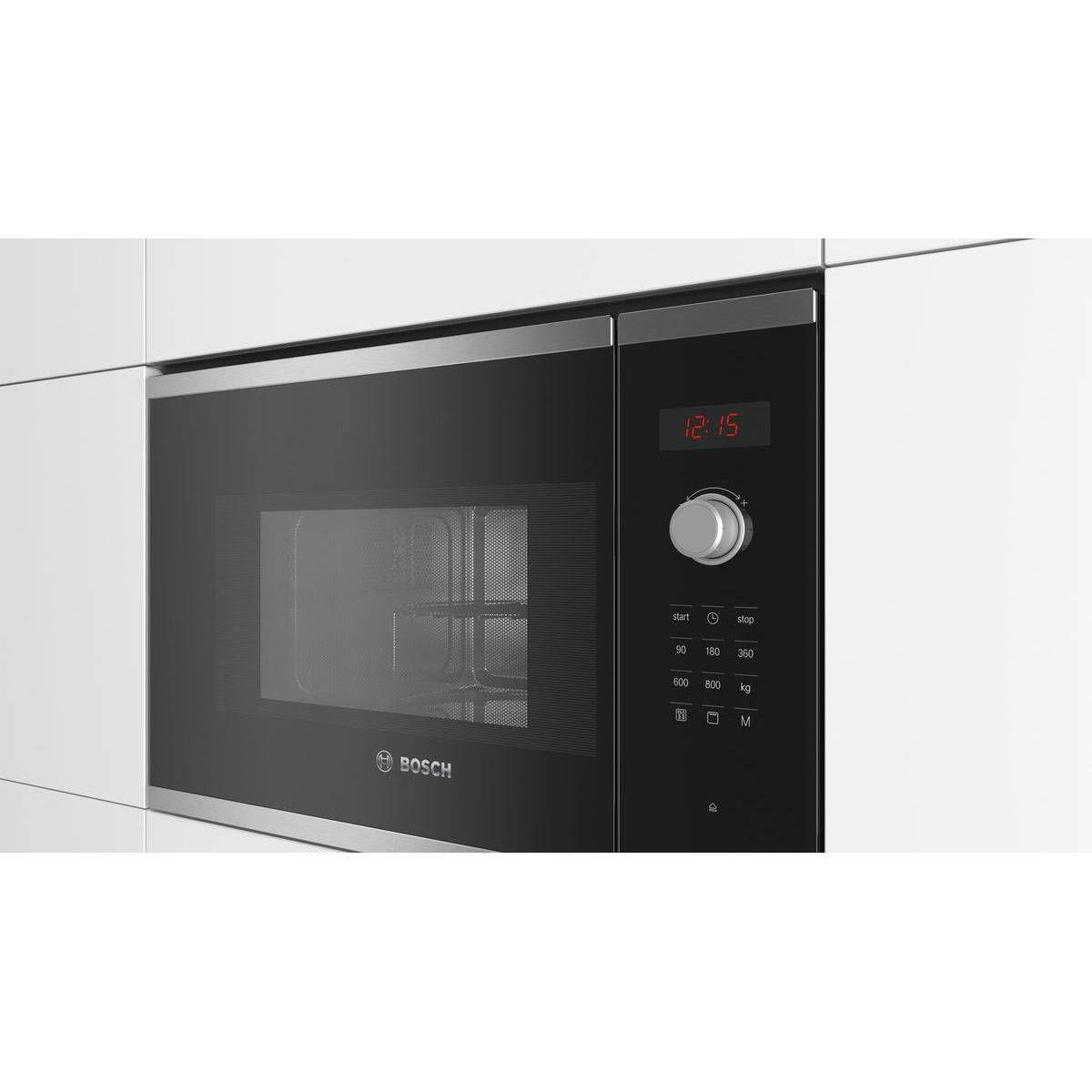 Micro-ondas de Encastre BOSCH BEL523MS0 (800 W - 1000 W - 20 L - Preto e Inox), miniatura 4