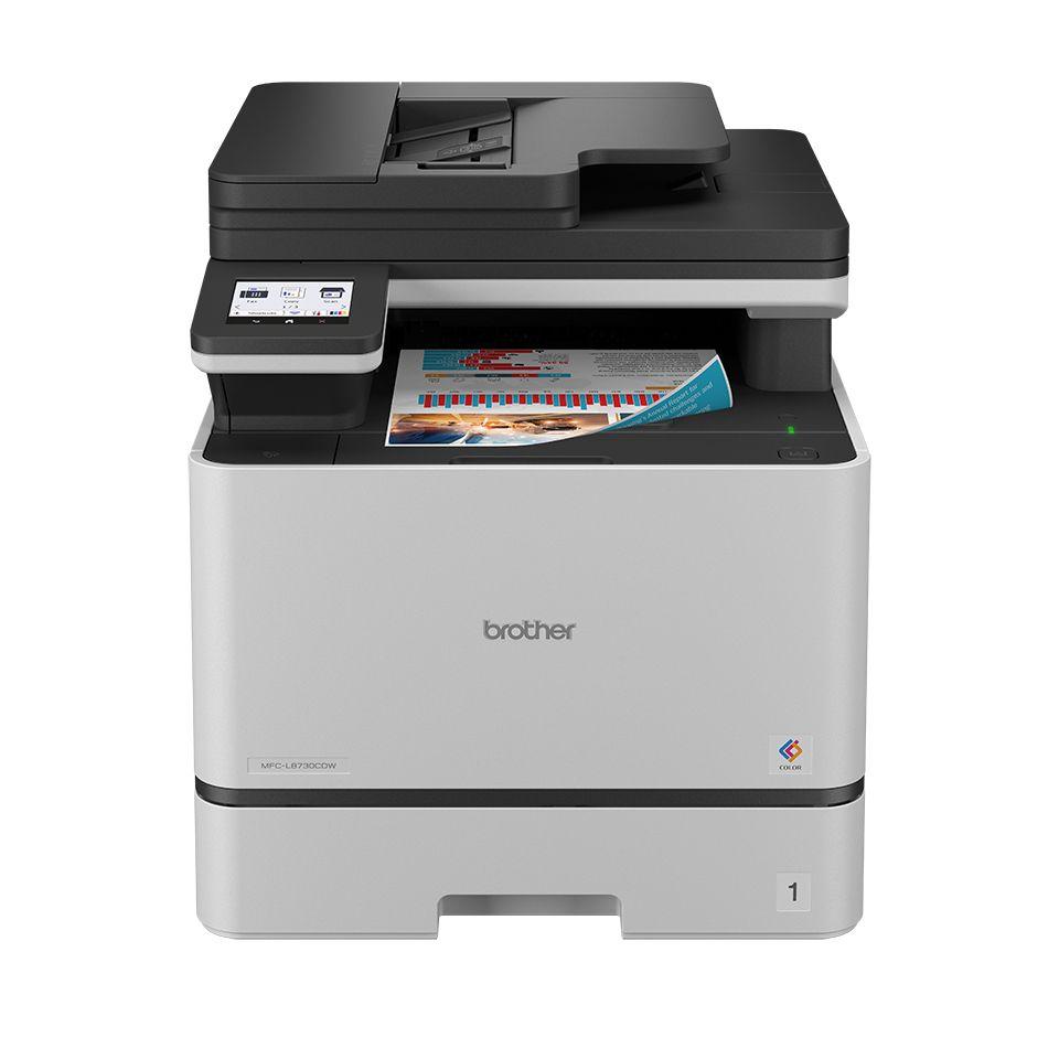 Impressora Multifunções Laser a Cores BROTHER MFC-L8730CDW (A4 - Impressão a cores - 300 folhas - Cinzento)