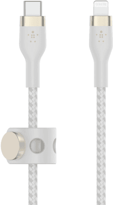 Cabo USB-C para Lightning BELKIN CAA011BT1MWH (1 m - USB-C macho - Lightning macho - Branco)