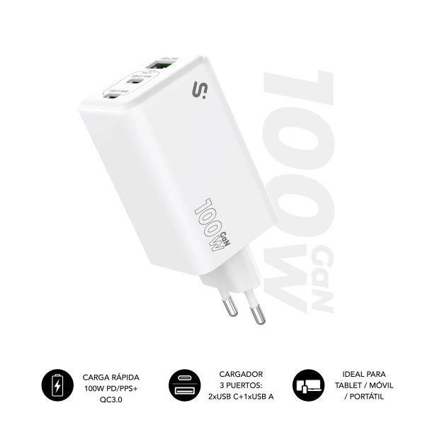 Carregador de Parede SUBBLIM SUBCHG-6G1003 (100 W - Branco)