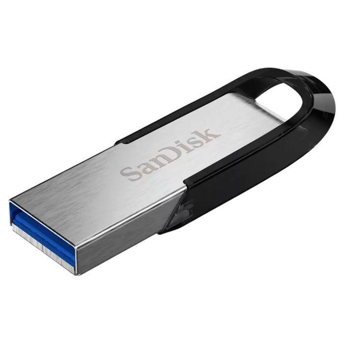 Pen USB SANDISK Ultra Flair SDCZ73-064G-G46 (64 GB - USB 3.0 - USB 3.2 Gen 1 - Preto e Prateado), miniatura 2