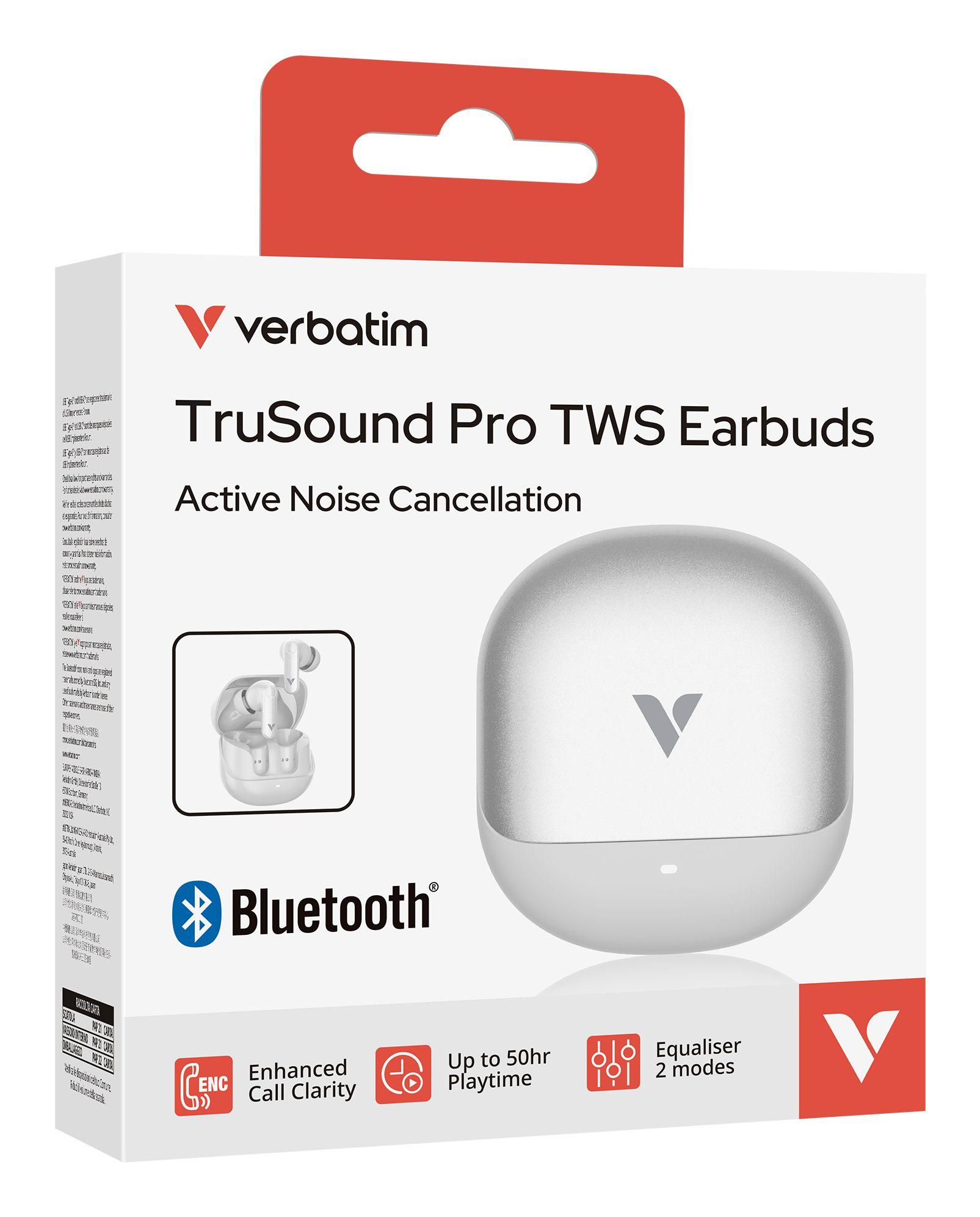 Auriculares VERBATIM TruSound Pro (Sem fios - Intra-aural - 32 Ω - Branco) — miniatura 6