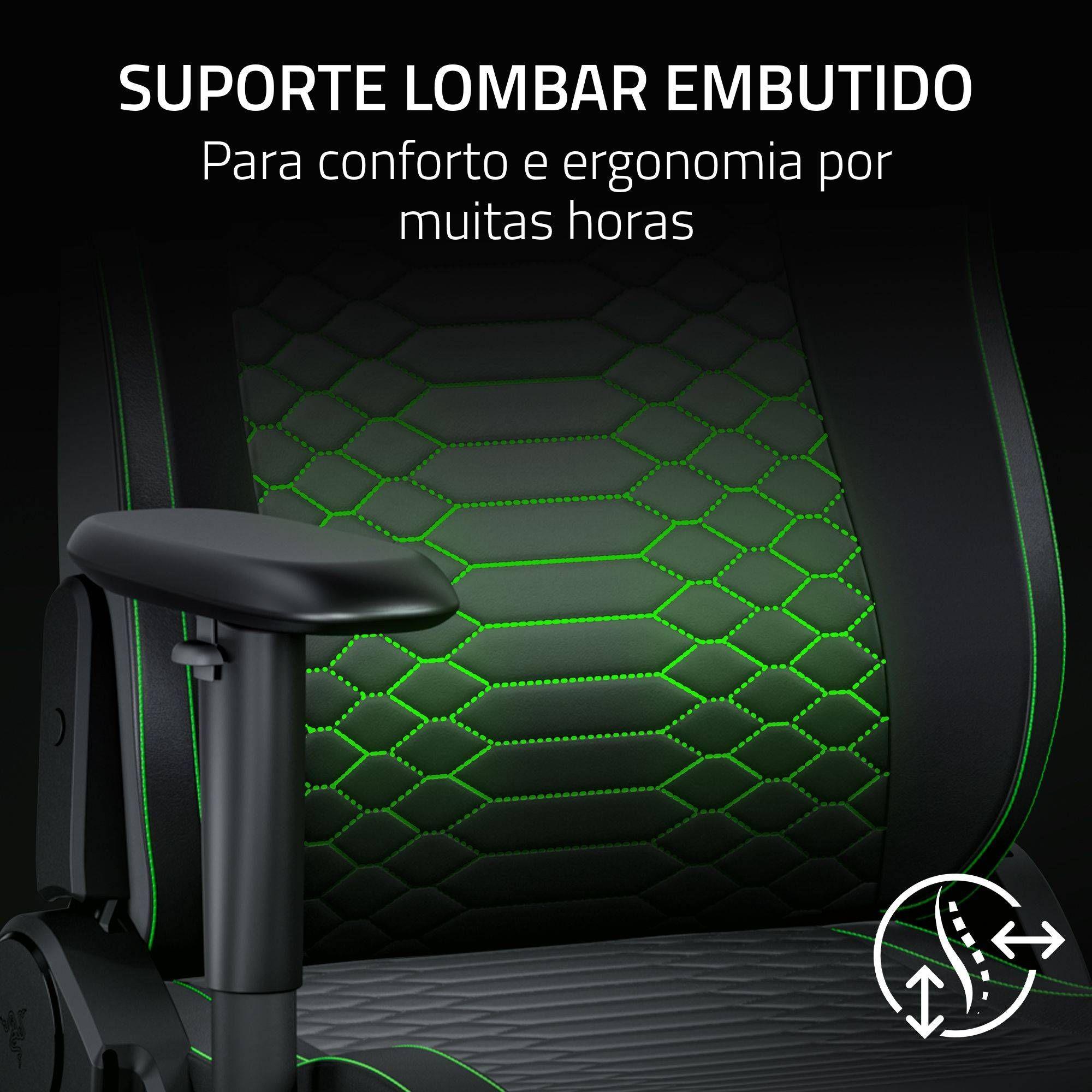 Cadeira Gaming RAZER Iskur V2 X NewGen (136 kg - Espuma de alta densidade - Aço - Preto/Verde), miniatura 4