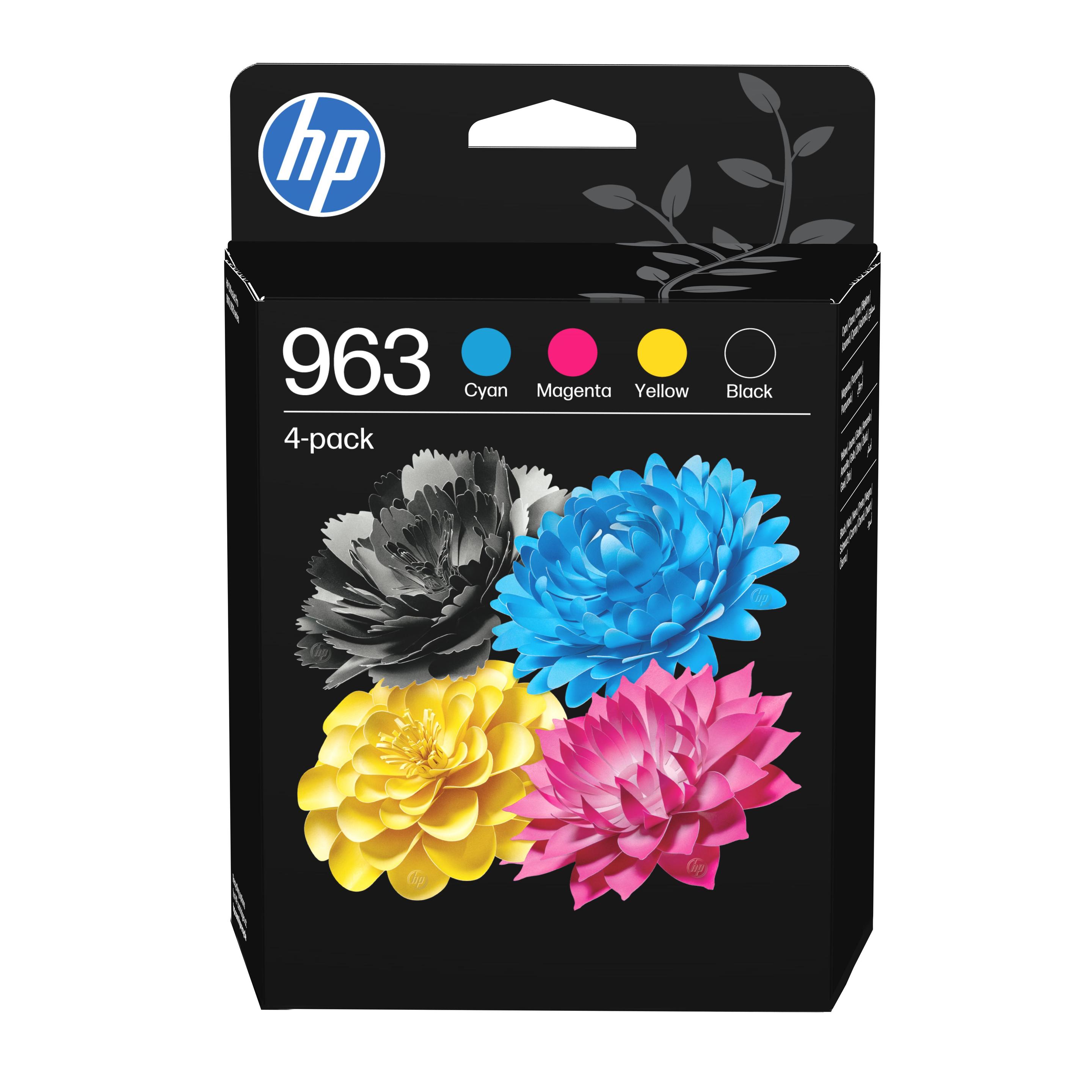 Tinteiro HP 963 Pack de 4 (1000 páginas - Preto, Ciano, Magenta e Amarelo)