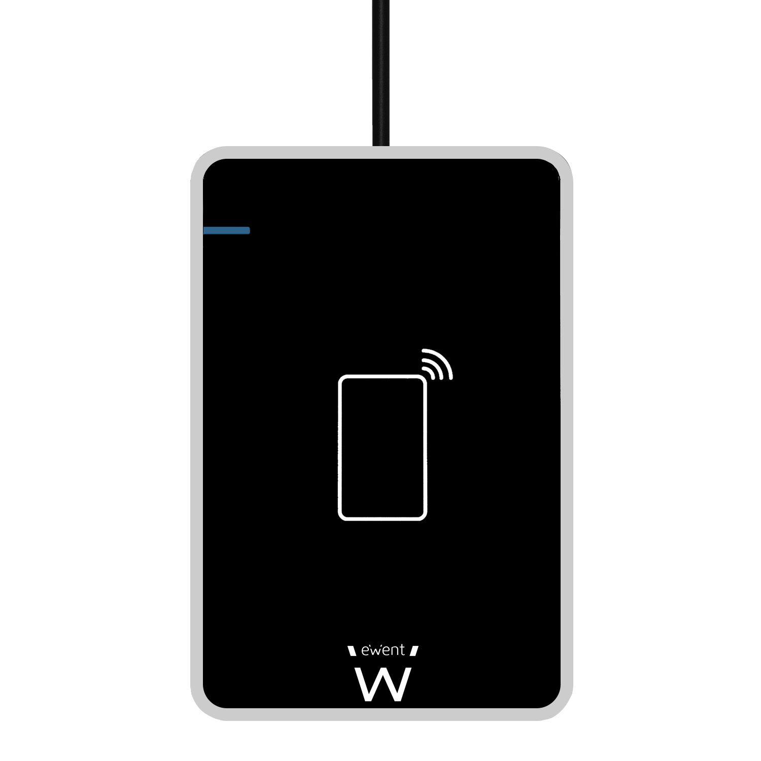 Leitor de Cartões NFC EWENT EW1053 (USB - 0,053 MB/s - Preto)