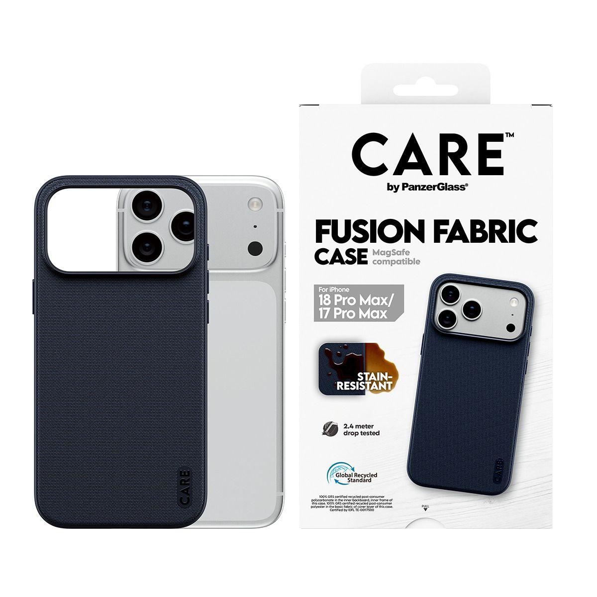 Capa PANZERGLASS CARE Fusion Fabric para iPhone 17 Pro Max (6,9" - Apple - Azul), miniatura 2