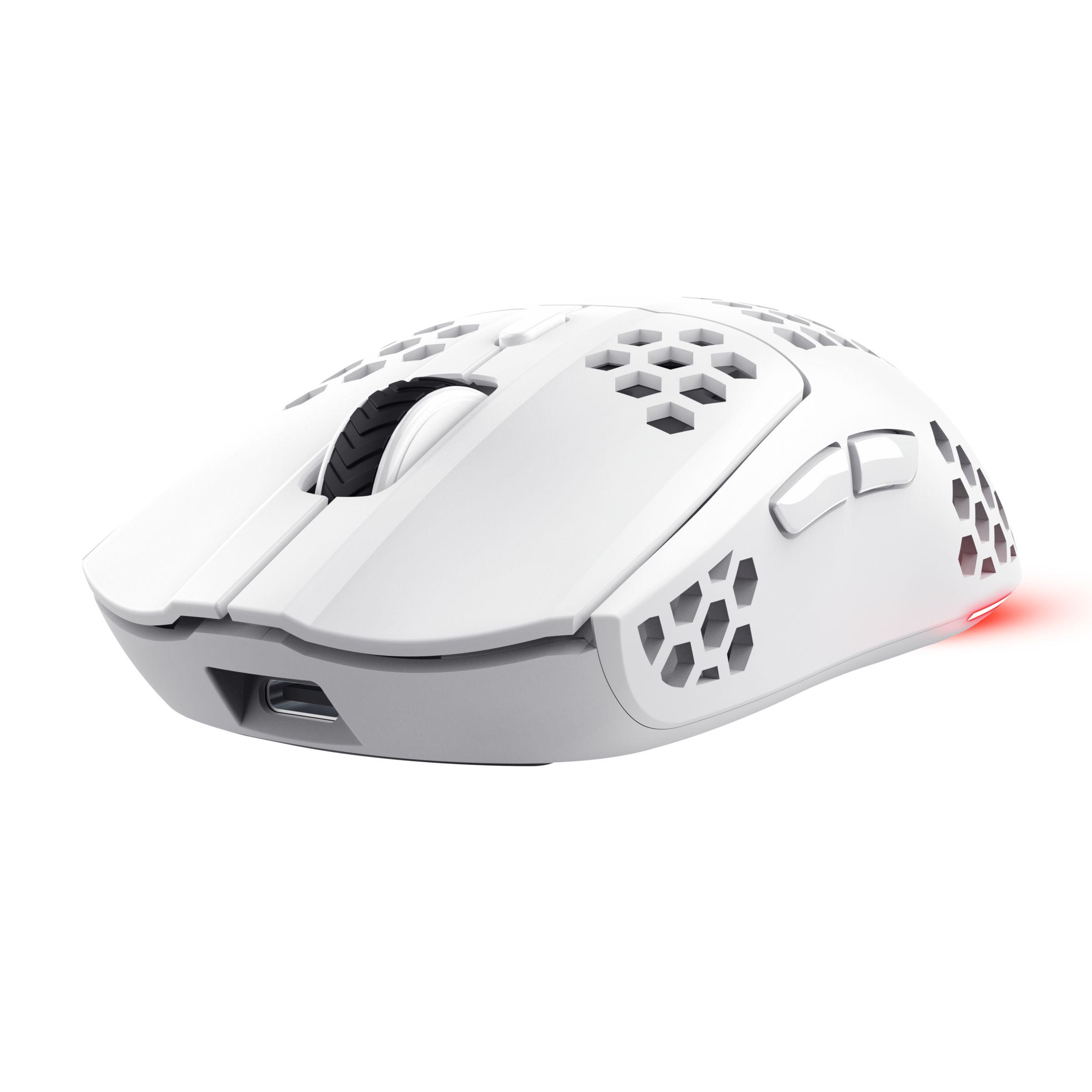 Rato TRUST GXT 929W Helox (Mão direita - 4800 DPI - Ótico - Branco)