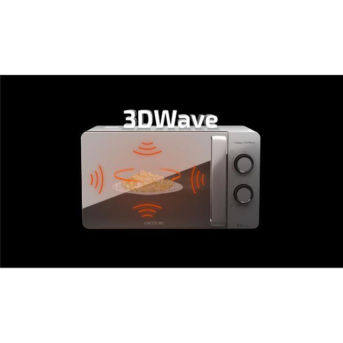 Micro-ondas com Grill de Bancada CECOTEC Proclean 3160 Mirror (700 W - 800 W - 20 l - Cinzento), miniatura 4