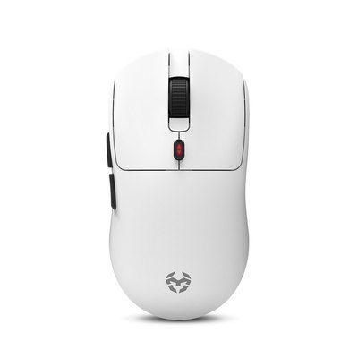 Rato KROM Klever (Mão direita - 10000 DPI - Ótico - Branco)
