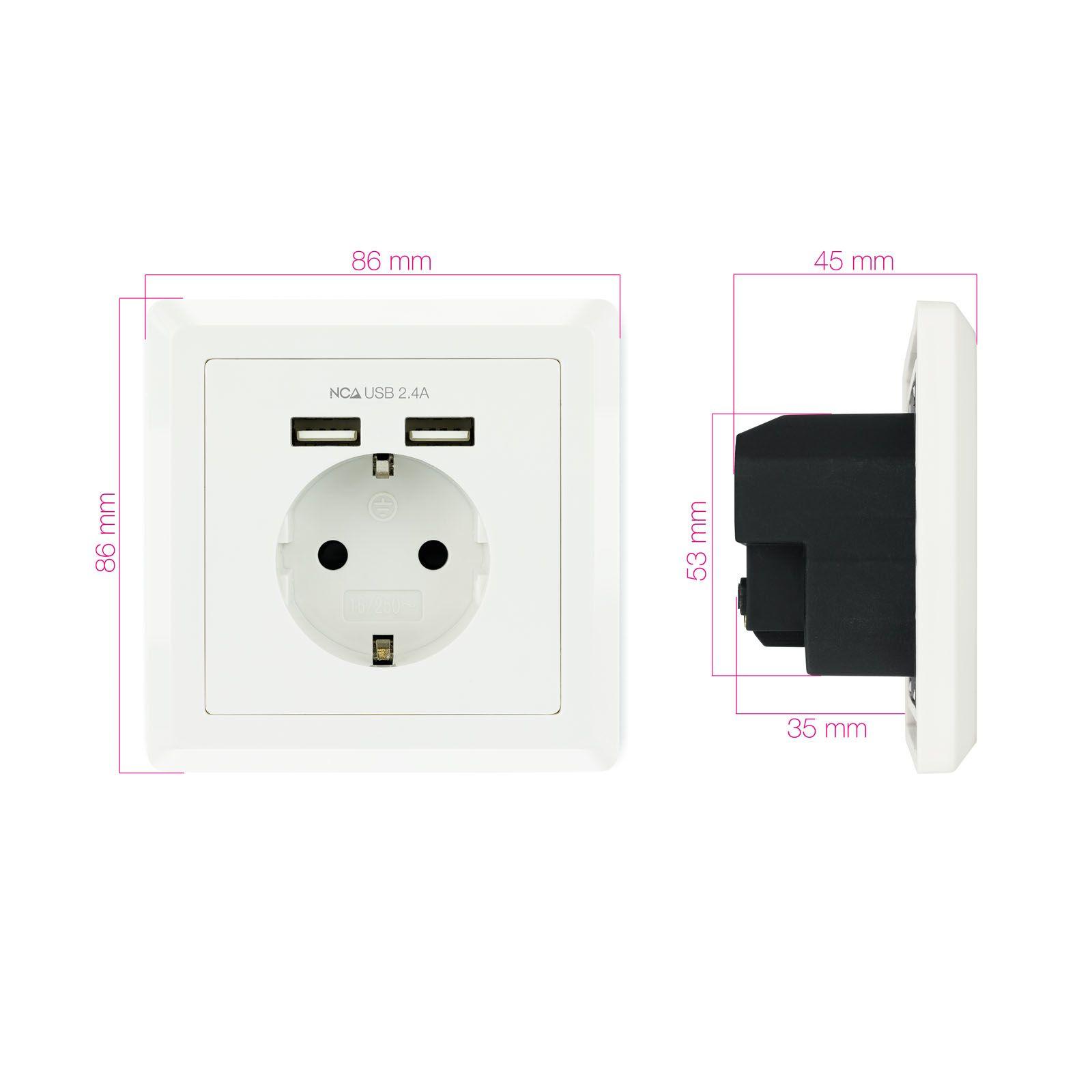 Tomada de Parede NANO CABLE 10.35.0010 (Branco) — miniatura 3