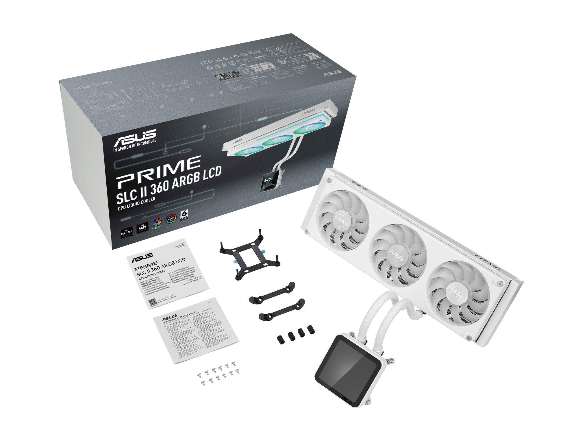 Water Cooler CPU ASUS Prime SLC II 360 ARGB LCD (LGA 1851, LGA 1700, AM5, AM4 - 120 mm - 2600 RPM - Branco) — miniatura 17