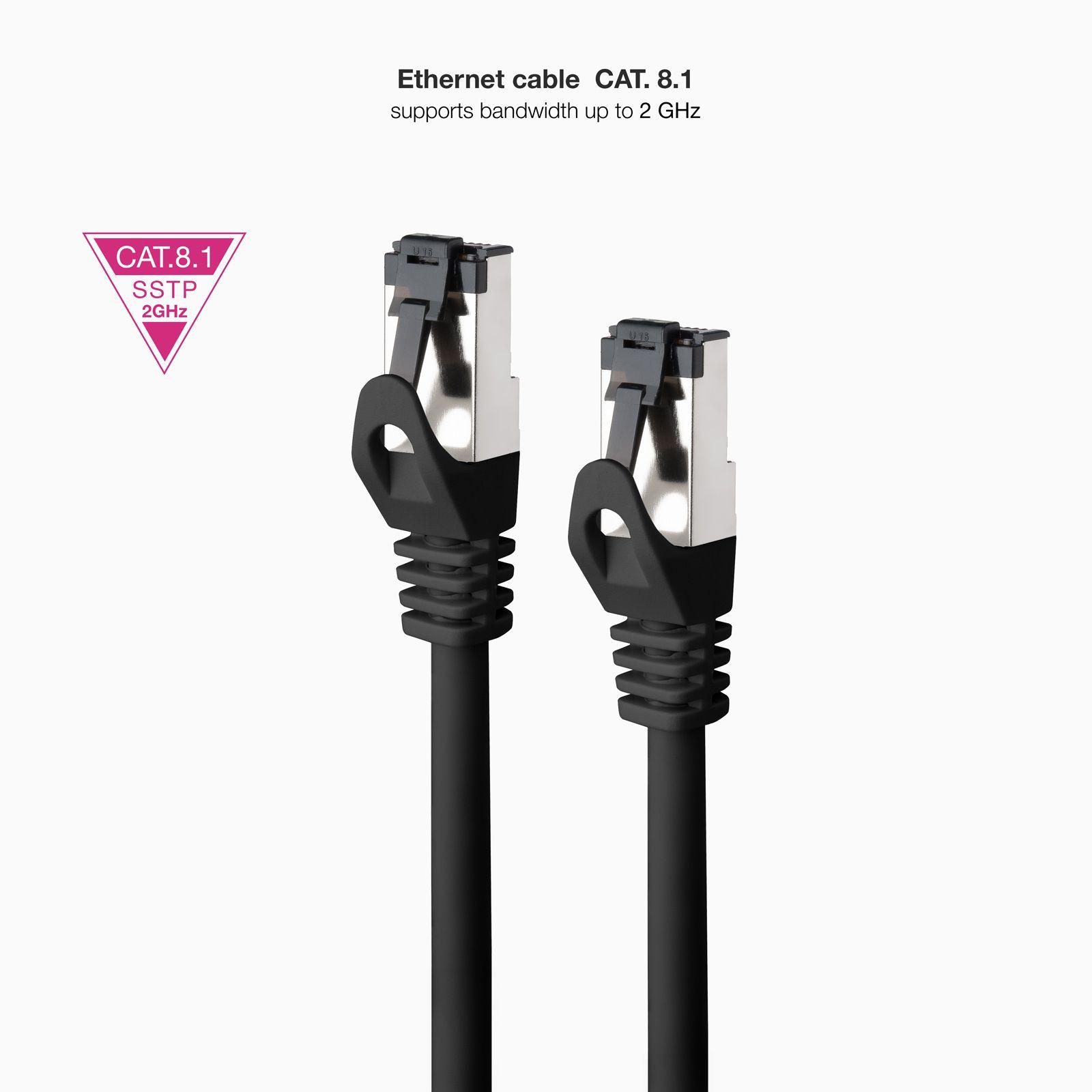 Cabo de Rede NANOCABLE 10.20.2000-L30-BK (0,3 m - Cat8.1 - RJ-45 - Preto) — miniatura 2