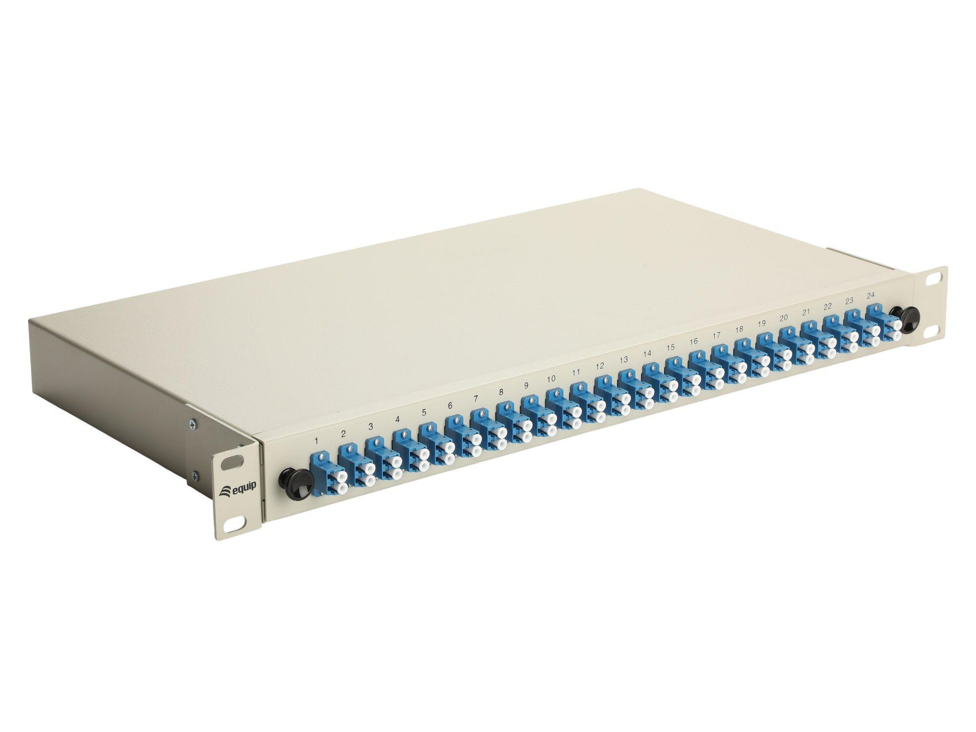 Caixa de Emenda de Fibra Ótica EQUIP 337211 (24 portas LC Duplex - OS2 - Cinzento)