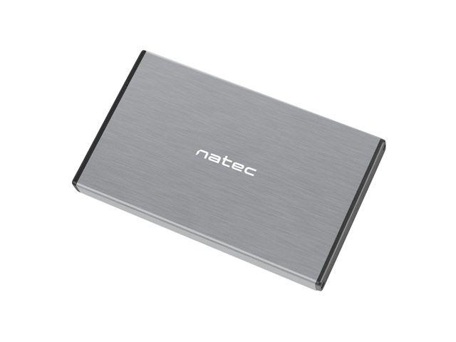 Caixa Externa HDD/SSD NATEC Rhino GO (2,5" - Cinzento)