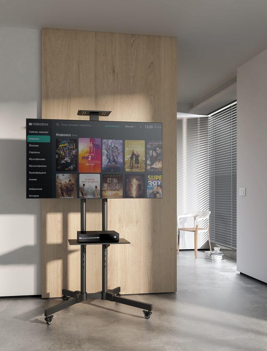 Suporte de Chão com Rodas para TV EQUIP 650603 (37"–70" - VESA até 600 x 400 mm - 50 kg - Preto), miniatura 3