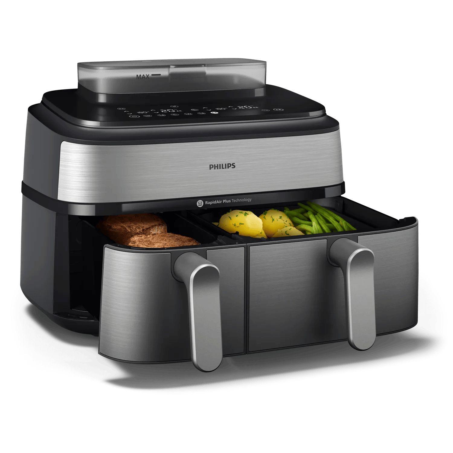 Fritadeira a Ar Independente PHILIPS NA555/00 (2750 W - 200 °C - 40 °C - Prateado), miniatura 4