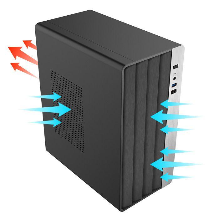 Caixa de Computador COOLBOX M870 (ITX, Micro ATX - 500 W - Midi Tower - Preto) — miniatura 9