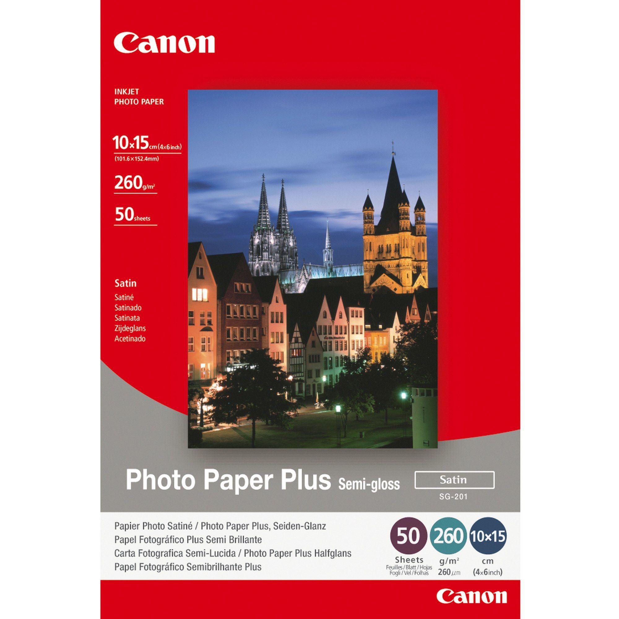 Papel Fotográfico CANON 1686B015 / SG-201 S (Branco)