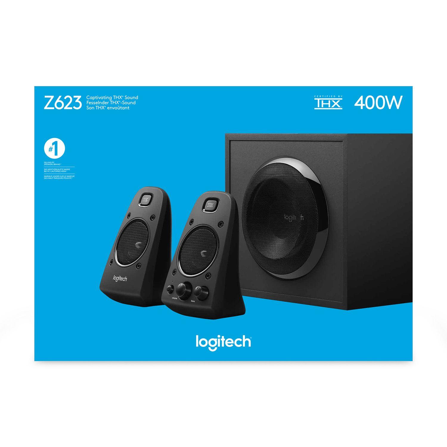 Sistema de Colunas 2.1 LOGITECH Z623 (Com fios - 200 W - 2.1 canais - Preto) — miniatura 13
