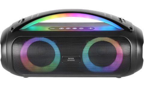 Coluna Portátil MARS GAMING MSPULSE (50 W - Com fios e sem fios - Preto)