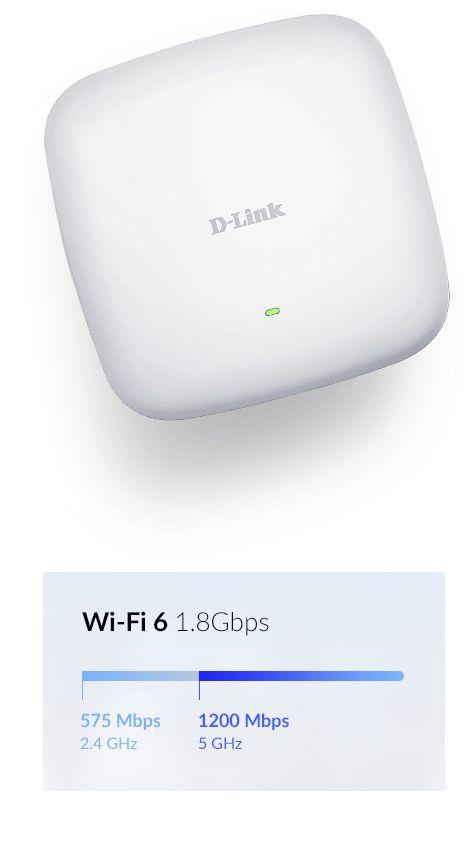 Ponto de Acesso D-LINK DAP-X2810 (Wi-Fi 6 - 1800 Mbit/s - 2,4 GHz e 5 GHz - Branco), miniatura 8