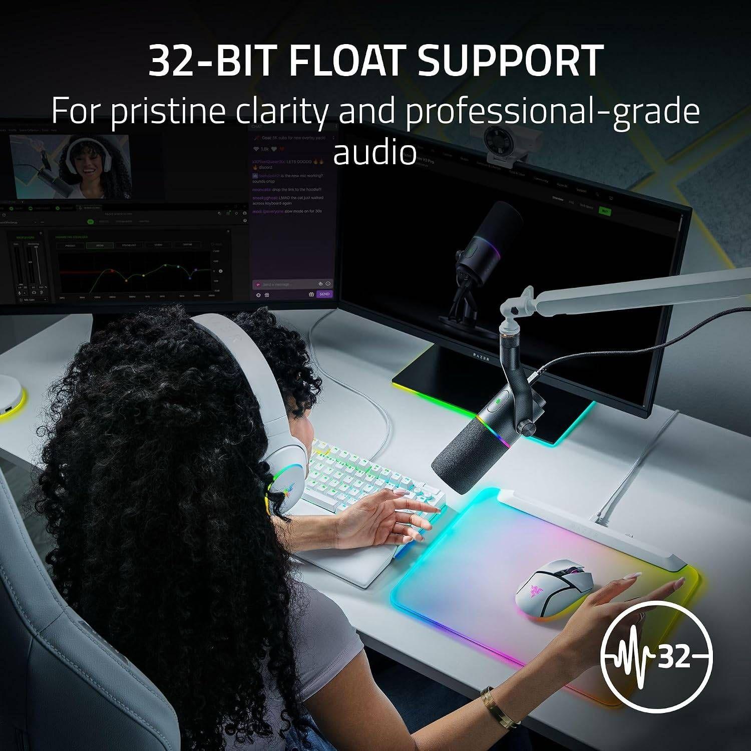 Microfone Dinâmico RAZER Seiren V3 Pro (Microfone dinâmico - Com fios - XLR/USB - Preto), miniatura 3