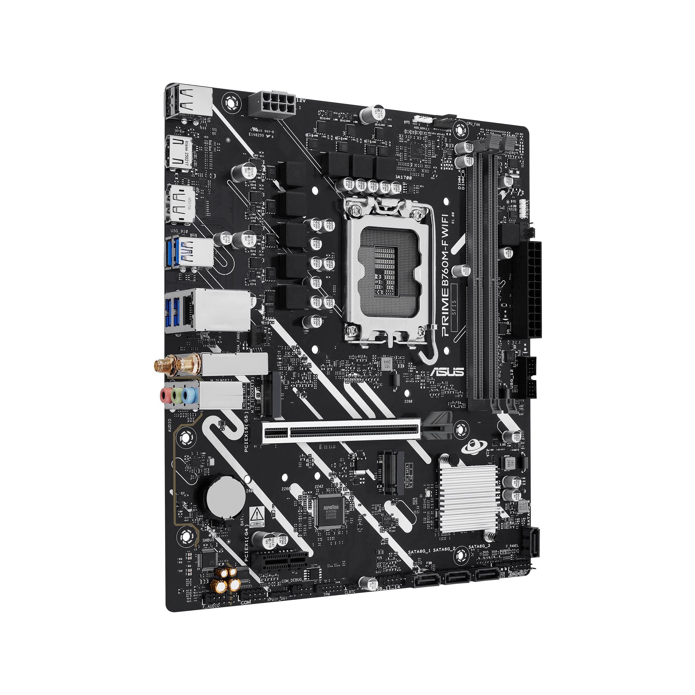 Motherboard ASUS PRIME B760M-F WIFI (LGA 1700 - micro ATX - Duplo canal), miniatura 4