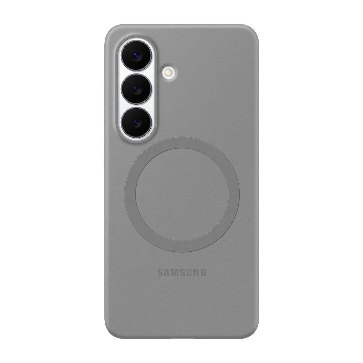 Capa Magnética de Silicone SAMSUNG Galaxy S26 (Samsung S26 - 6,3" - Silicone - Cinzento)