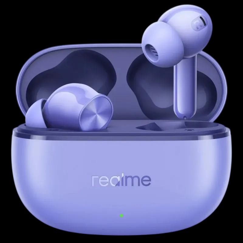 Auscultadores REALME Buds T200 Lite (Bluetooth 5.4 - USB-C - Púrpura)