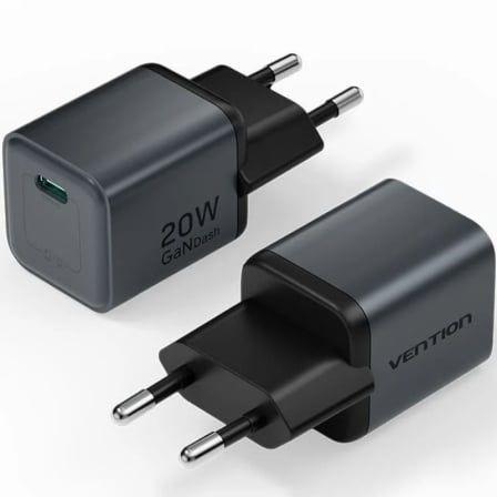 Carregador de Parede VENTION FEVH0-EU (20 W - GaN - 1x USB Tipo-C - Cinza)