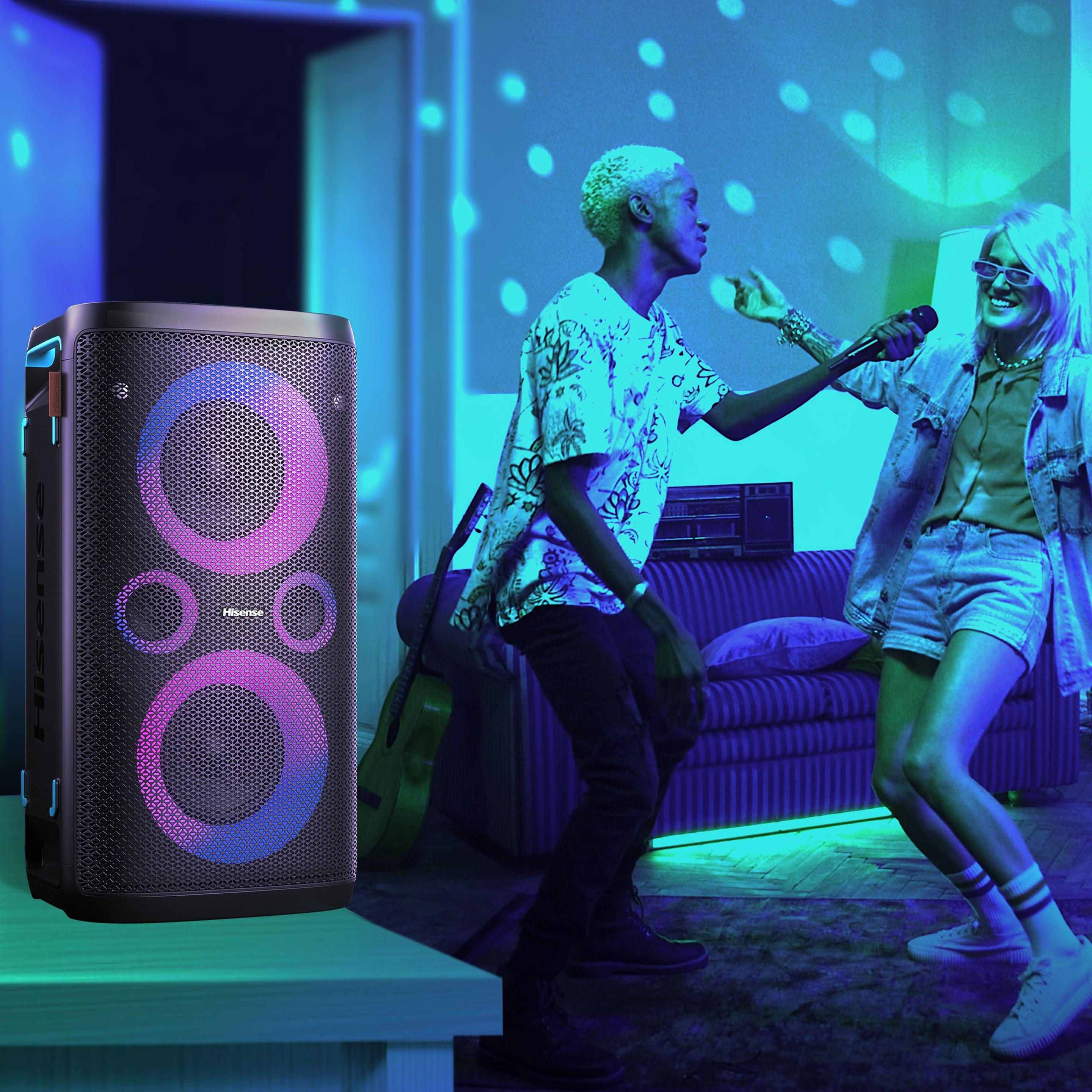 Coluna de Festa HISENSE Party Storm (300 W - IPX4 - Sem fios - Preto), miniatura 5