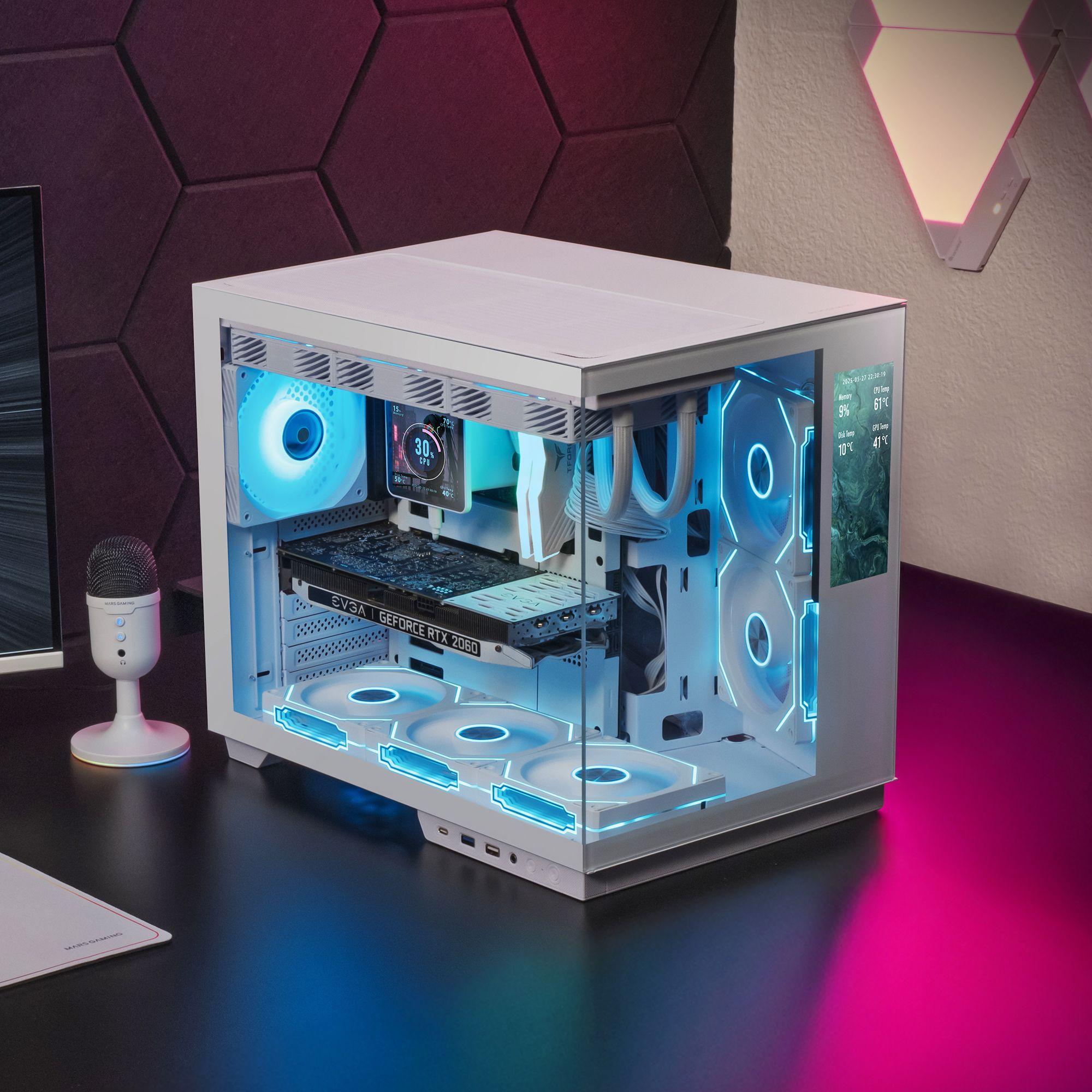 Caixa ATX MARS GAMING MC-MIRAGE (Ecrã IPS 7,2″ - Branco) — miniatura 11