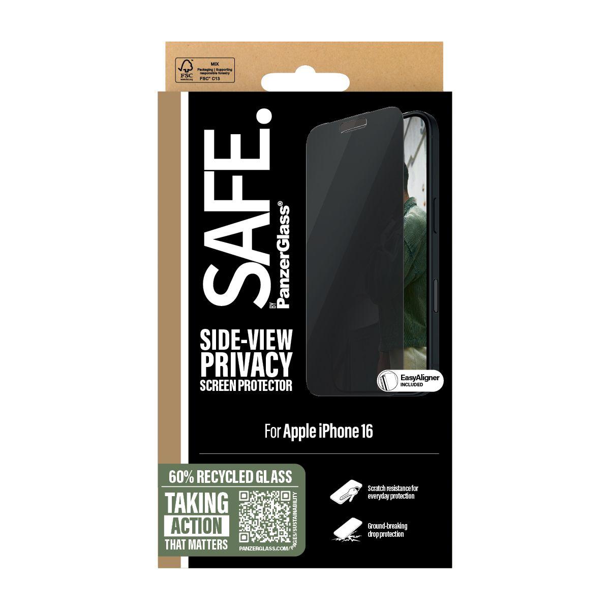 Película de Privacidade PANZERGLASS SAFE Privacy iPhone 16/15 UWF (Apple - Transparente), miniatura 3