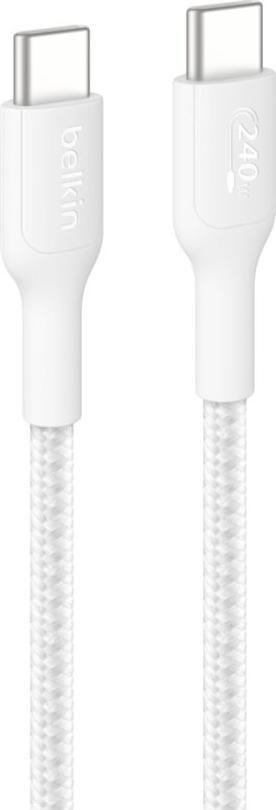 Cabo USB-C para USB-C BELKIN BoostCharge Pro (1 m - USB-C - Branco)
