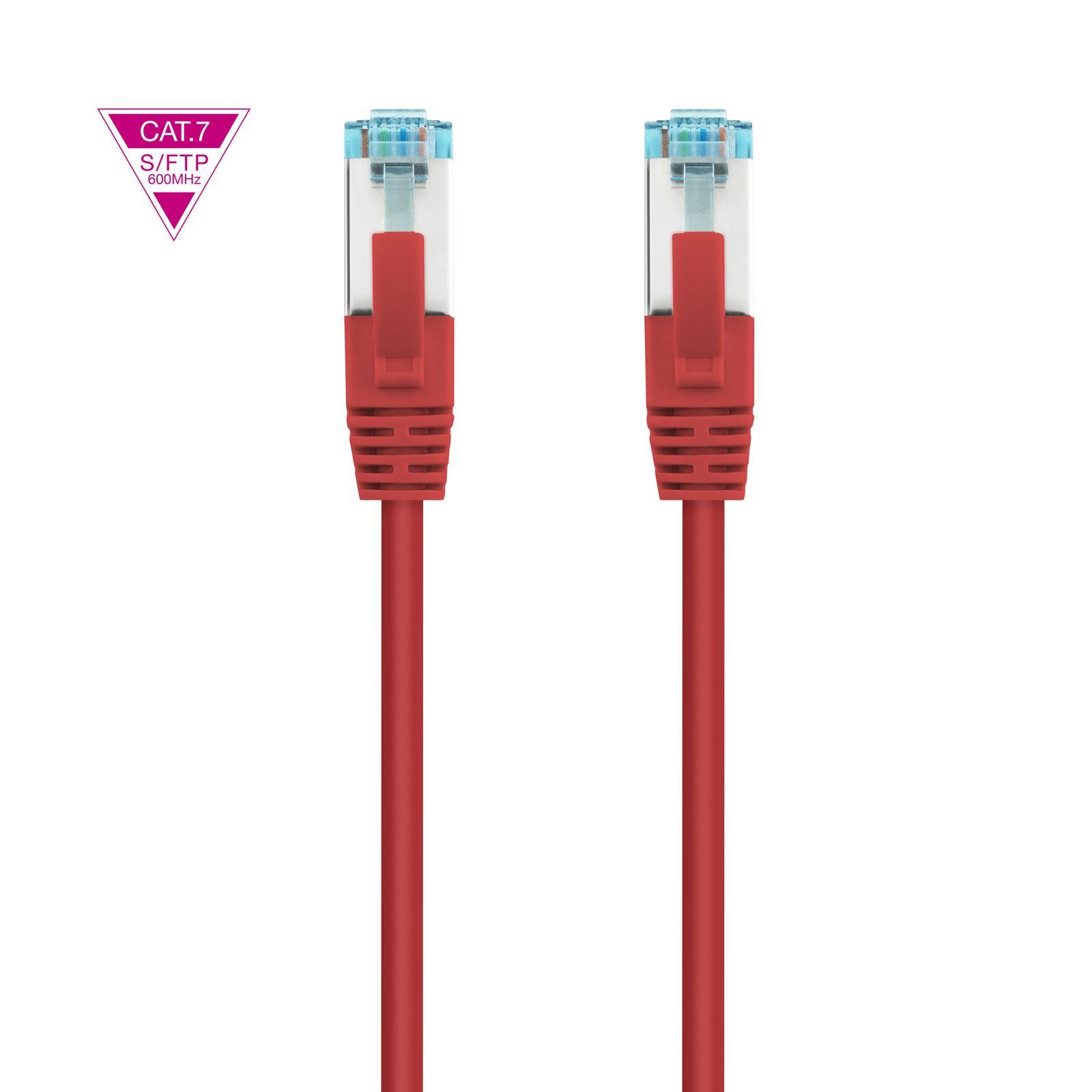 Cabo de Rede RJ45 NANOCABLE 10.20.1702-R (2 m - Cat7 - RJ-45 - Vermelho) — miniatura 2
