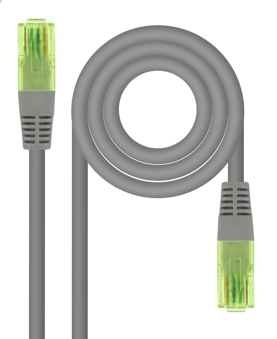 Cabo de Rede NANOCABLE 10.20.1401 (1 m - Cat6 - RJ-45 - Cinzento)