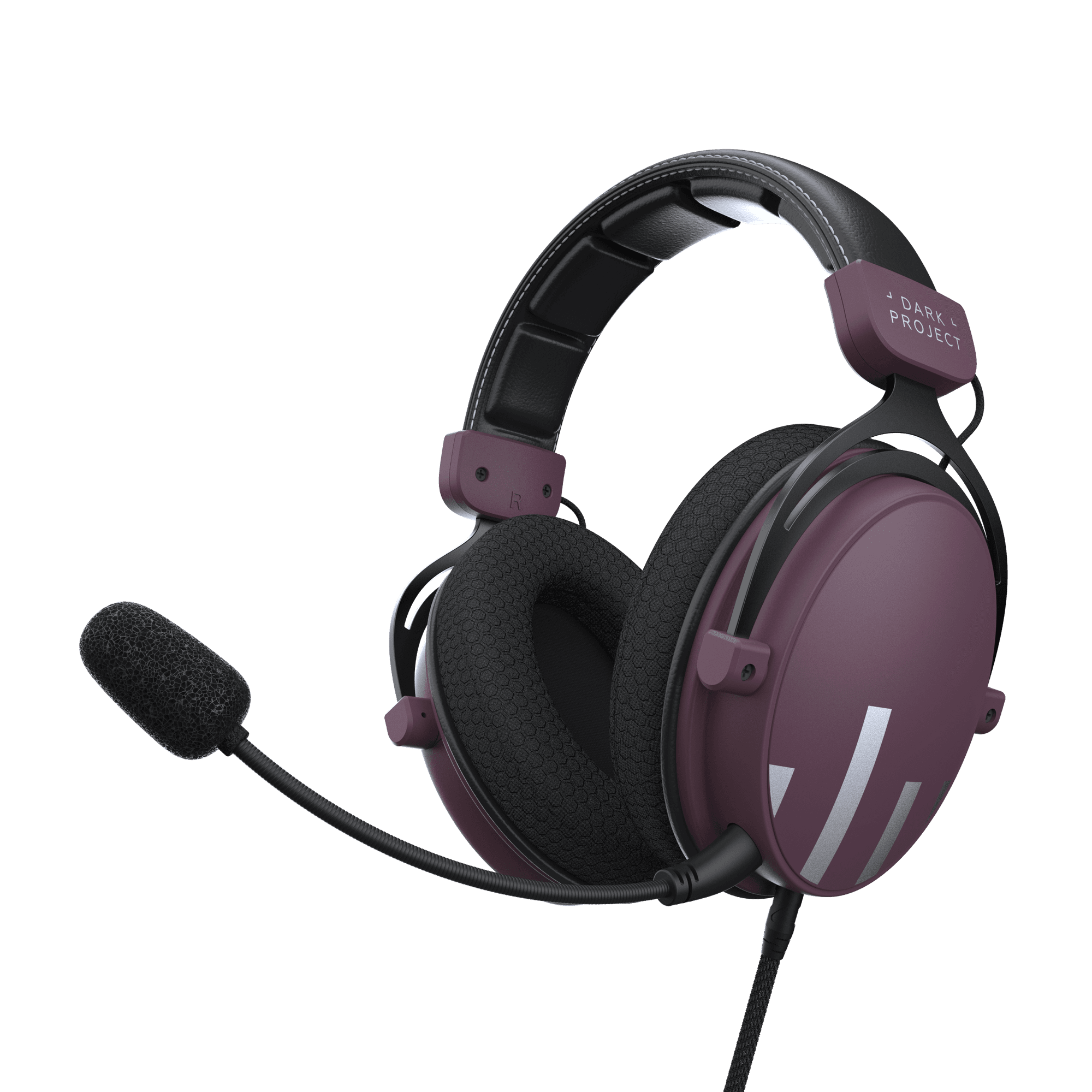 Headset DARK PROJECT One HS4 Wired (Com fios - Roxo/Preto) — miniatura 2
