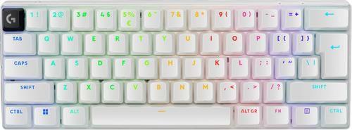 Teclado LOGITECH PRO X 60 TKL LIGHTSPEED GAMING (Estados Unidos - Logitech GX Brown - 60% - Branco)
