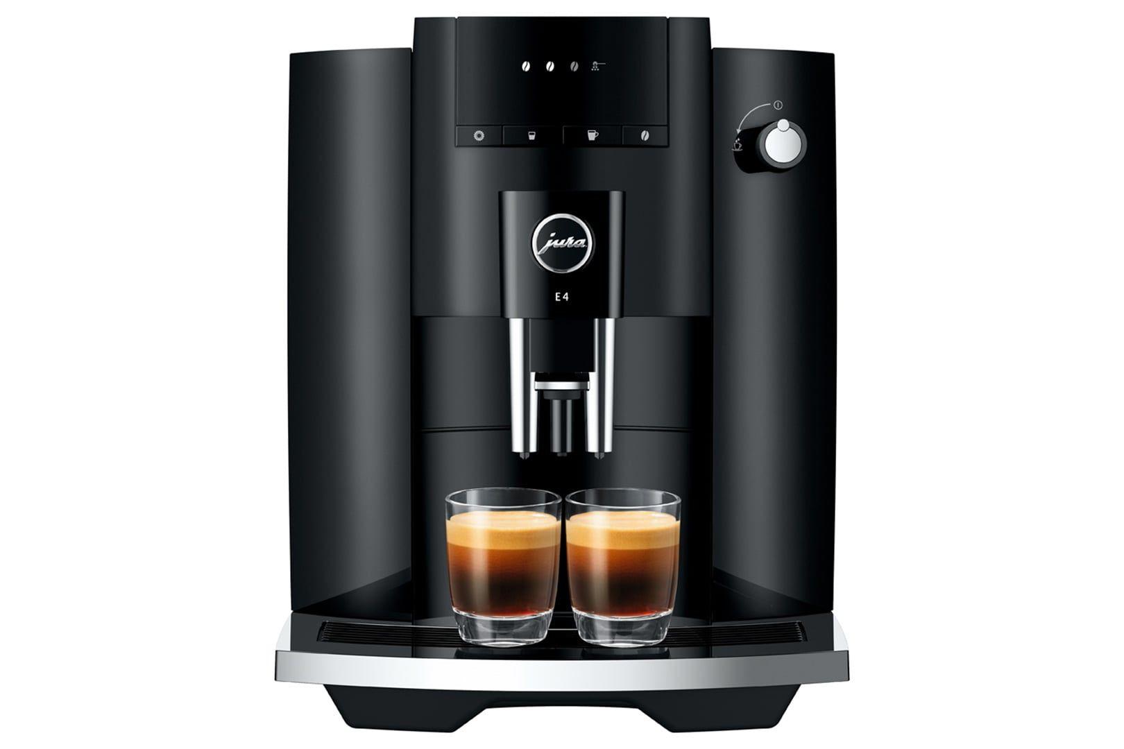 Máquina de Café Automática JURA E4 Piano Black (Grãos de café e café moído - 1450 W - 15 bar - Preto)
