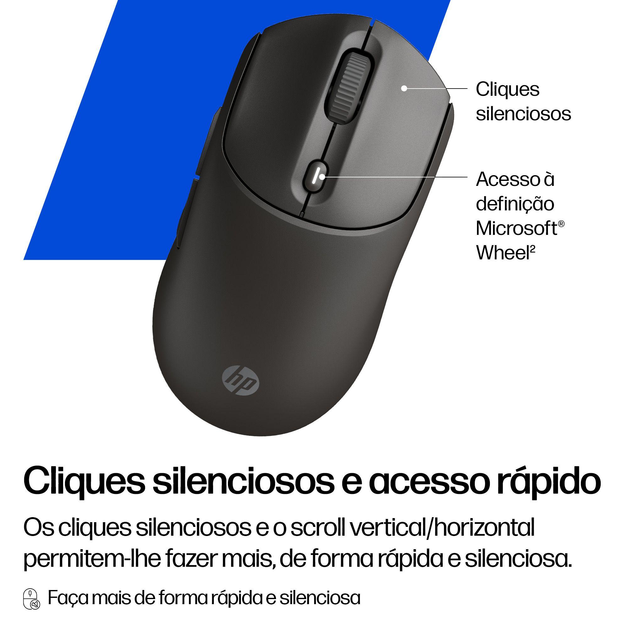 Rato HP 405 Silent (Ambidestro - 1200 DPI - Ótico - Preto), miniatura 7