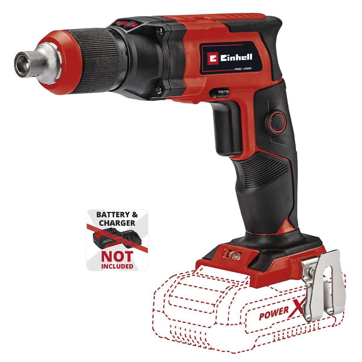 Aparafusadora para Placas de Gesso EINHELL TE-DY 18 Li-Solo (18 V - Bateria - Vermelho e Preto), miniatura 2