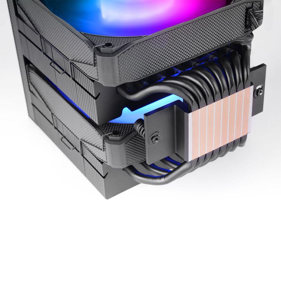 Dissipador de CPU MARS GAMING MCPU-LCDPRO (120 mm - 2 ventoinhas - 2300 RPM - Preto) — miniatura 5