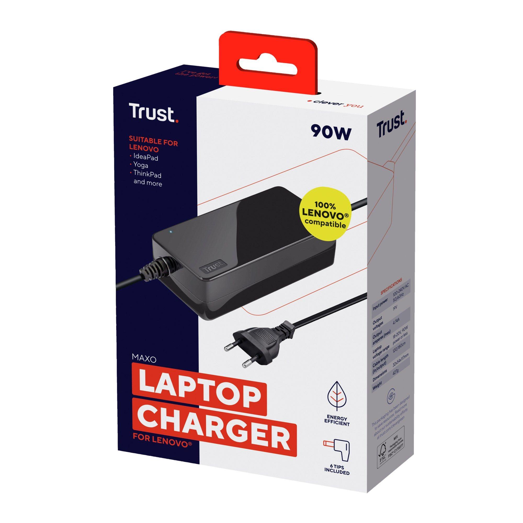 Carregador de Portátil TRUST Maxo 23394 (Lenovo - Preto), miniatura 4